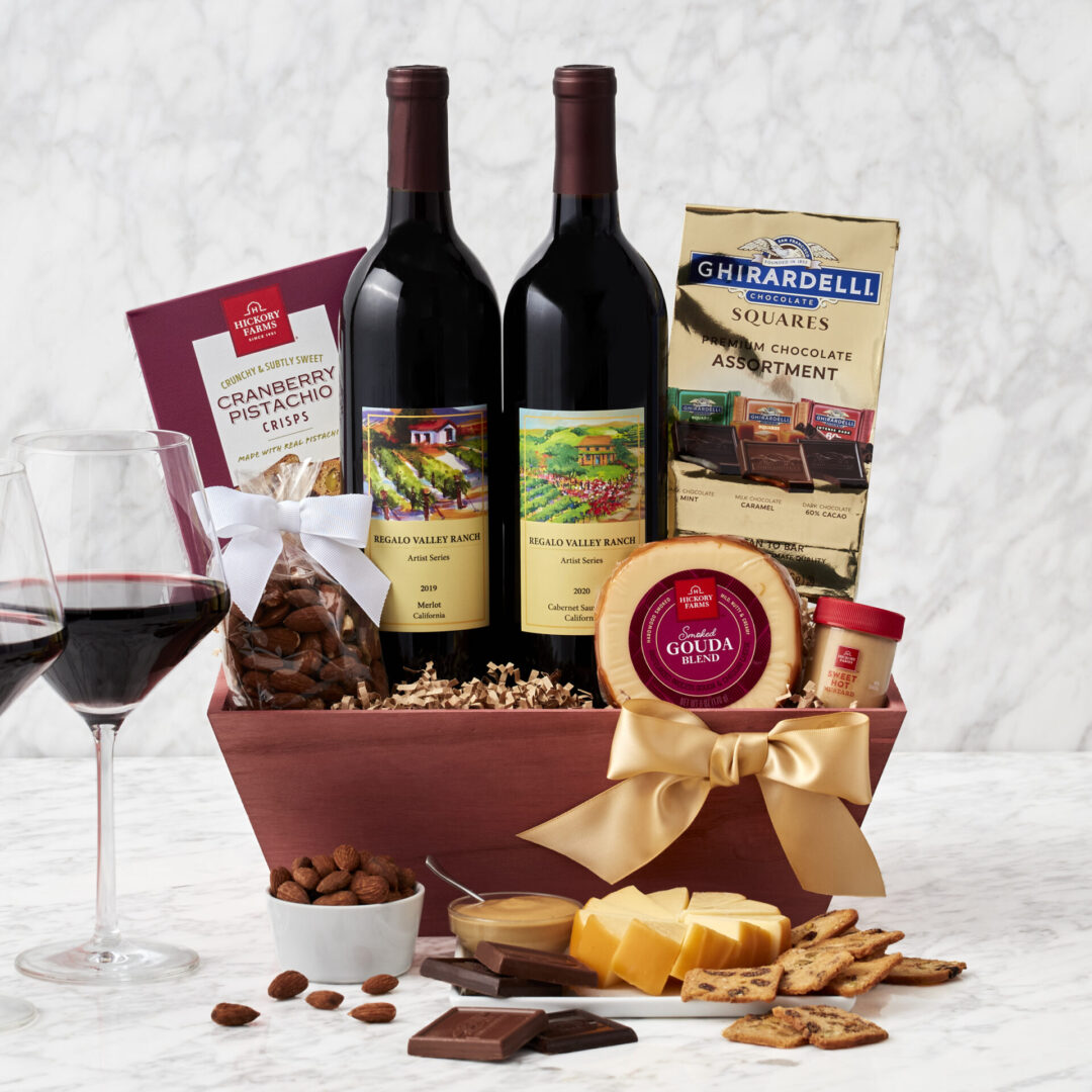 Napa Valley Charm Duet Red Wine Gift Basket So Fly