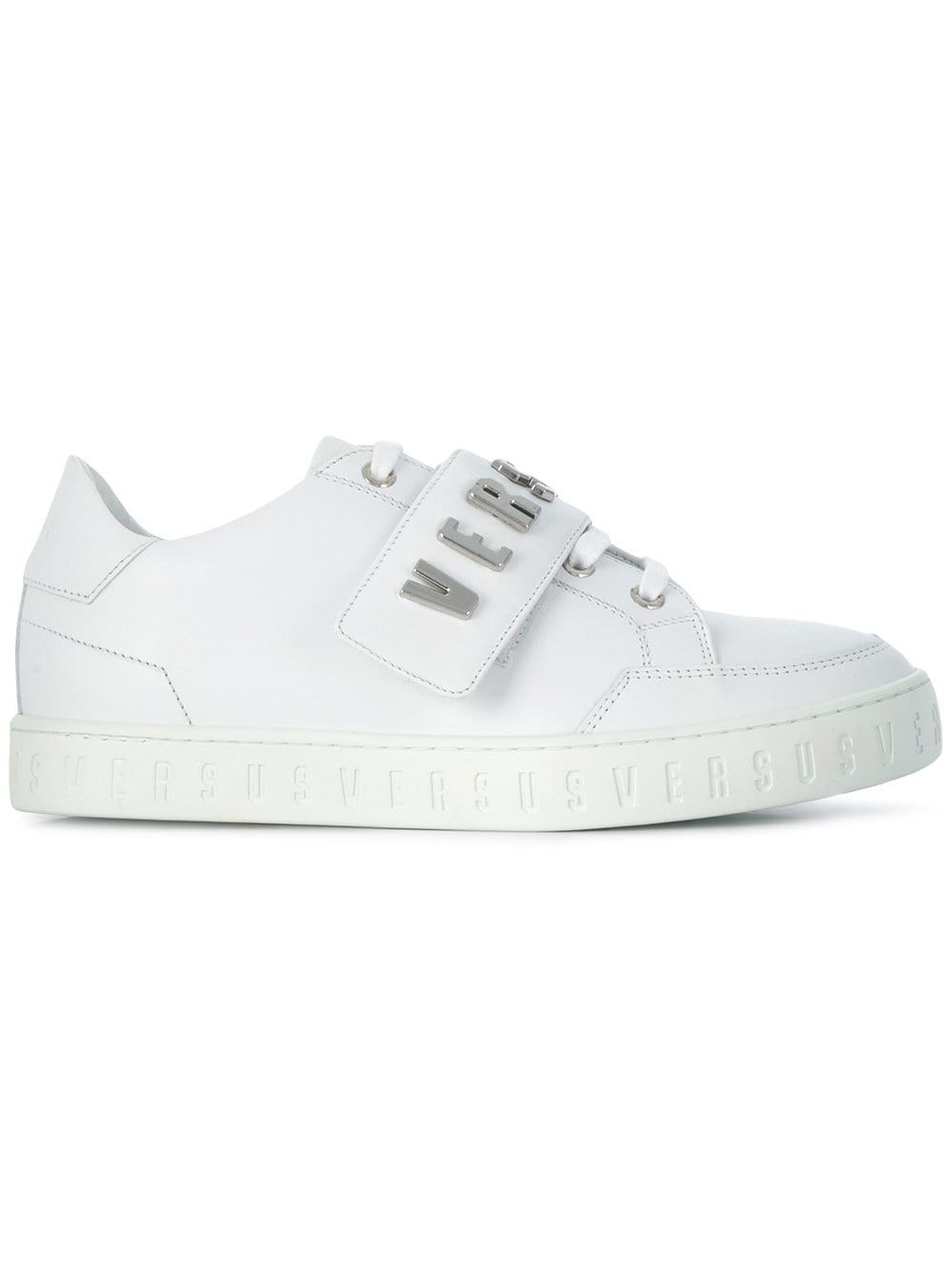 VERSUS VERSACE WOMEN'S FSX042CFVLNF0330N WHITE LEATHER SNEAKERS
