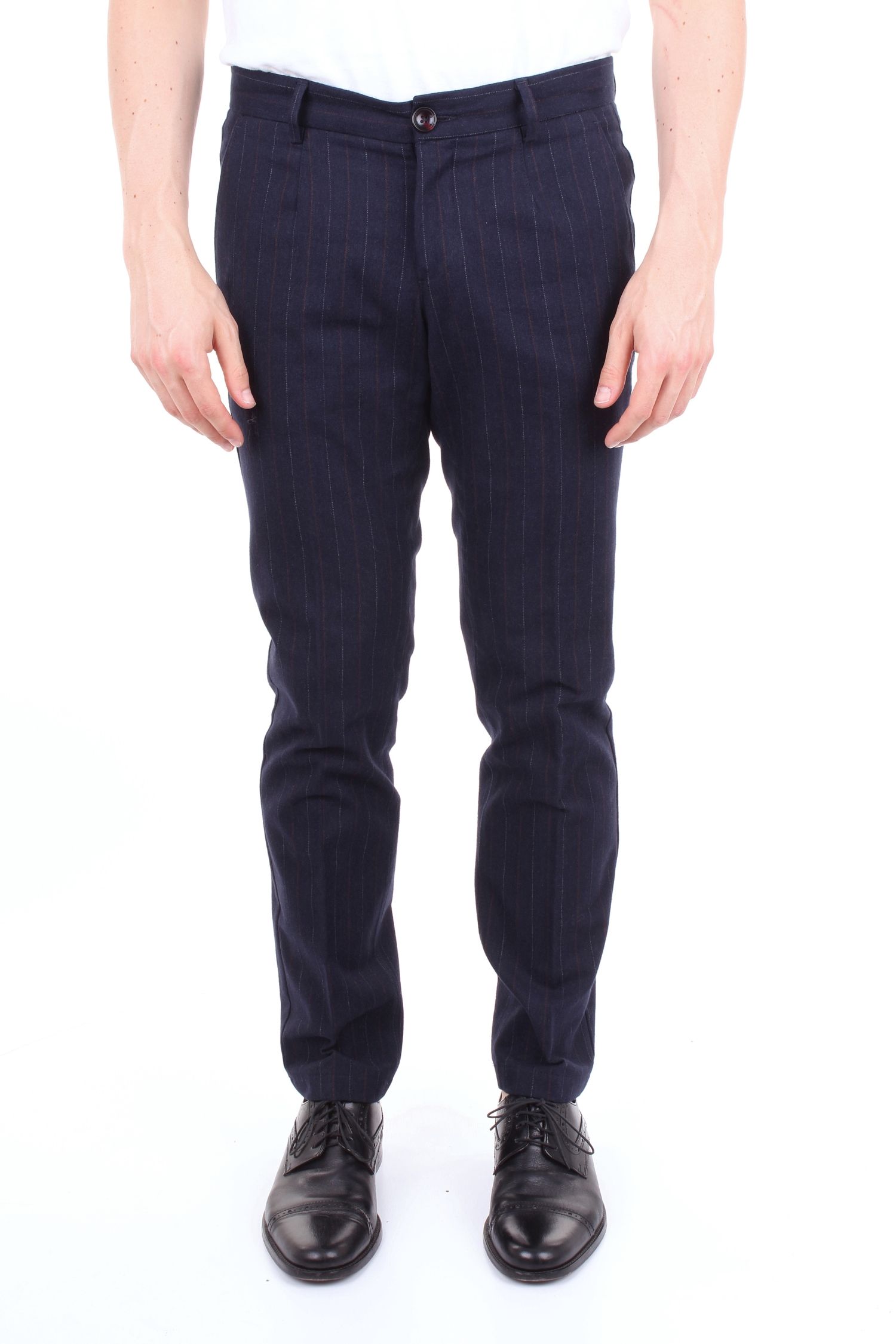 ALESSANDRO DELL'ACQUA MEN'S AD7131P0060ERBLUE BLUE COTTON PANTS
