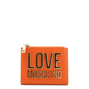An orange Love Moschino wallet