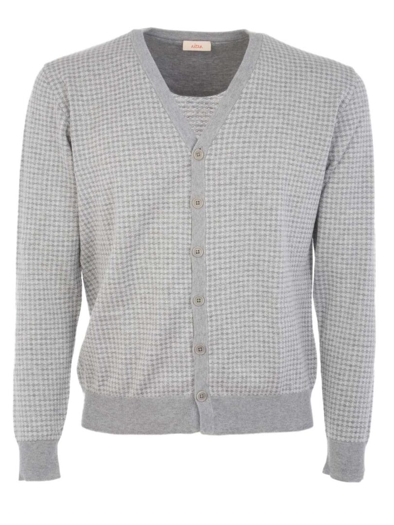 grey cotton cardigan