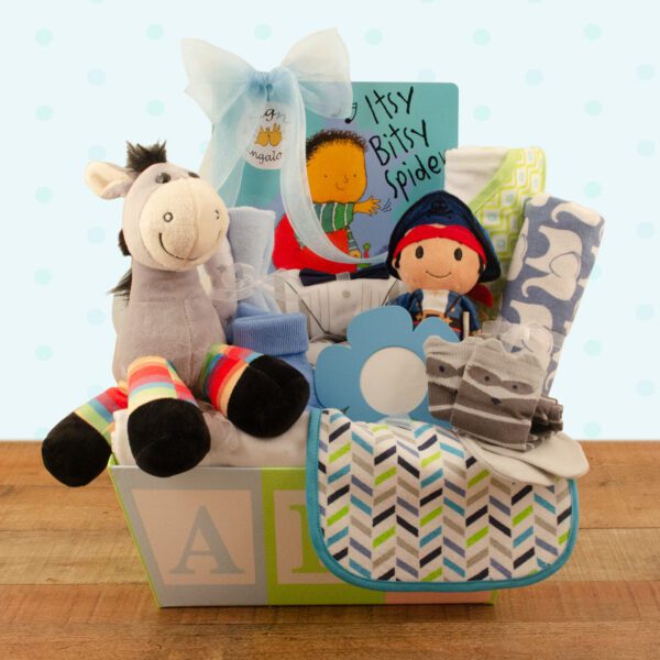 Baby ABC's: Baby Boy Gift Basket