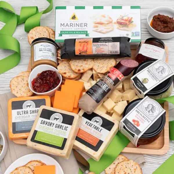Gourmet Artisan Platter: Meat & Cheese Gift