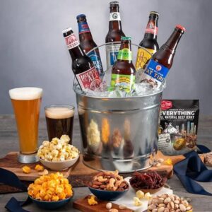 Microbrew Fan: Beer & Snacks Gift Bucket - Six Beers