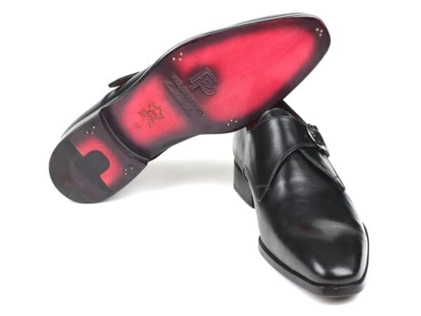 The sole of Paul Parkman Single Monkstrap black Leather Shoes