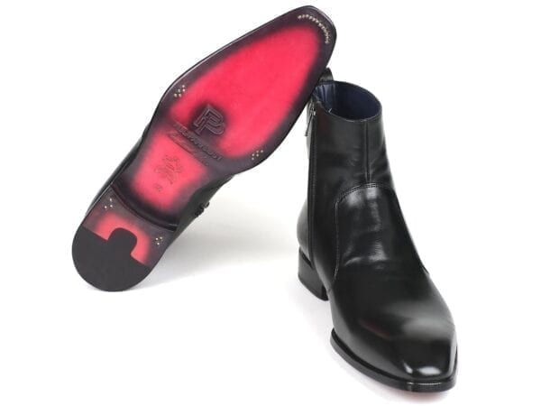 The sole of Paul Parkman Black Leather Side Zipper Boots