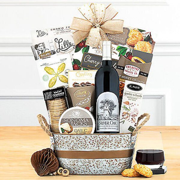 Silver Oak Cabernet: Premium Wine Basket