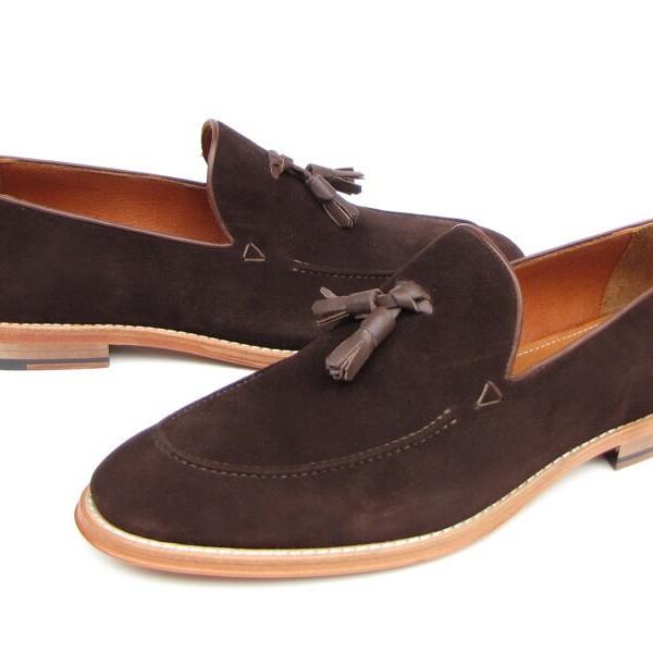Paul Parkman Men’s Tassel Loafer Brown Suede Shoes ID#087-BRW