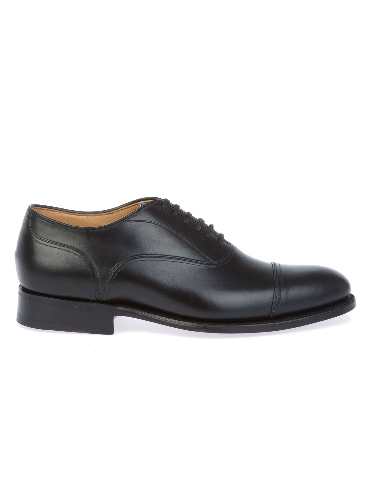 CHURCH'S MEN'S GOODRICKNEVADACALFBLACK BLACK LEATHER LACE-UP SHOES