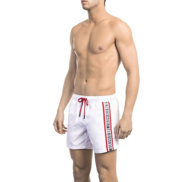 Bikkembergs Beachwear BKK1MBS01_WHITE&RED