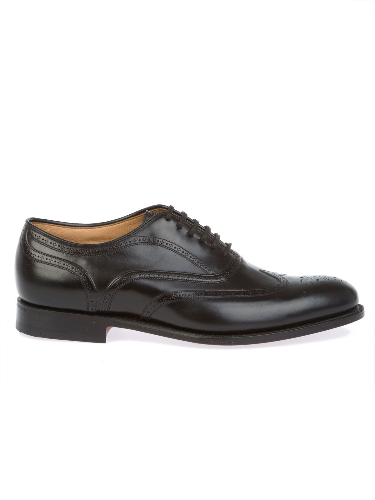 CHURCH'S MEN'S GUNTHORPECALFBLACK BLACK LEATHER LACE-UP SHOES